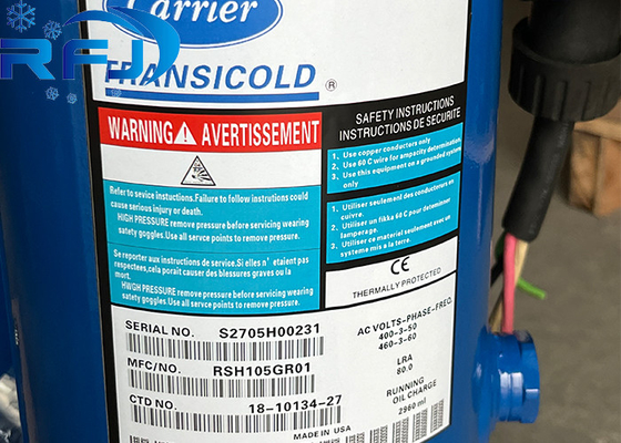 কেনা RSH105GR01 S2705H00231 রেফ্রিজারেটেড কন্টেইনারের জন্য ক্যারিয়ার স্ক্রোল কম্প্রেসার online manufacture