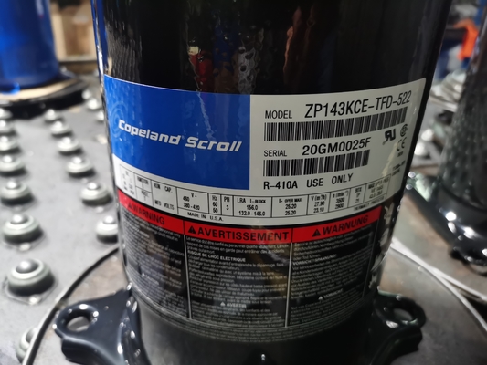 বাণিজ্যিক রেফ্রিজারেটরের জন্য 3 ফেজ/6HP কোপল্যান্ড স্ক্রোল কম্প্রেসার ZB45KQE-TFD-558 হারমেটিক