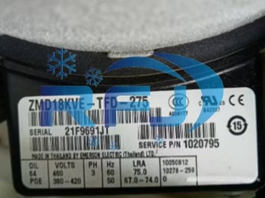 কোপল্যান্ড স্ক্রোল রেফ্রিজারেশন কম্প্রেসার ZMD18KVE-TFD-275 রেফ্রিজার্যান্ট R410A