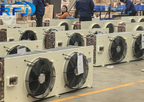 380V/220V ভোল্টেজ এবং সাদা ফিনিস সহ সিলিং-মাউন্টড কোল্ড স্টোরেজ বিশেষ বাষ্পীভবন