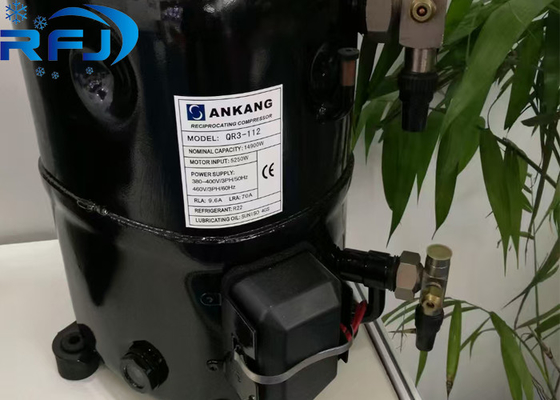 5HP R404a QR3-112 Ankang হার্মেটিক পিস্টন রেফ্রিজারেশন কম্প্রেসার 220-380V 3PH 50Hz বা 380-460V 3PH 60Hz