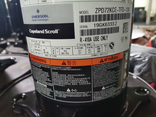 ZPD72KCE-TFD-130 6HP কোপল্যান্ড এয়ার কন্ডিশনিং সংক্ষেপক এইচভিএসি